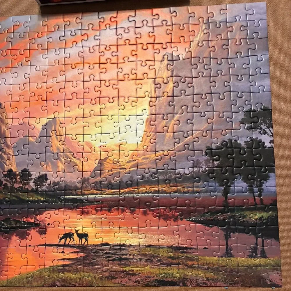 Ravensburger Great Outdoors Tranquil Sunset 300 Piece Puzzle Complete